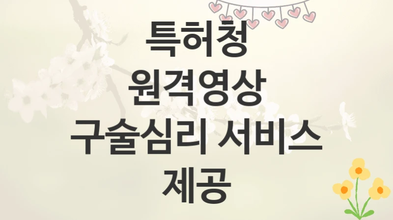 특허청
원격영상 구술심리 서비스 제공