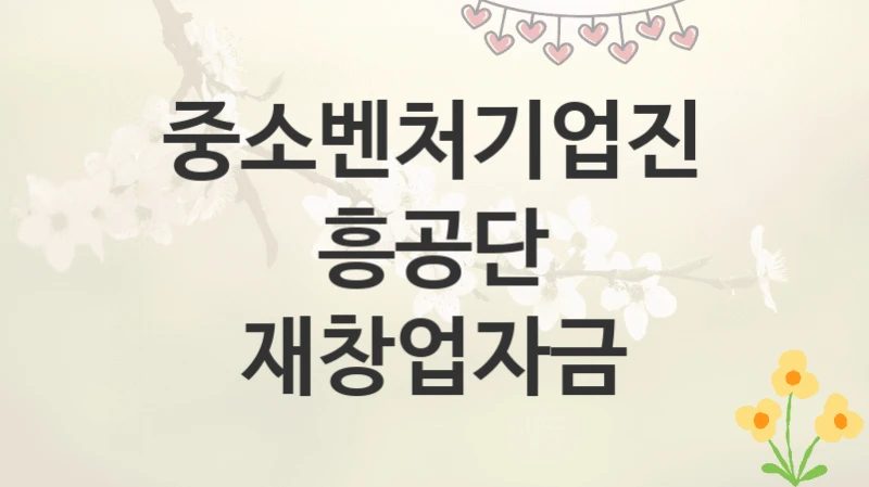 중소벤처기업진흥공단
재창업자금